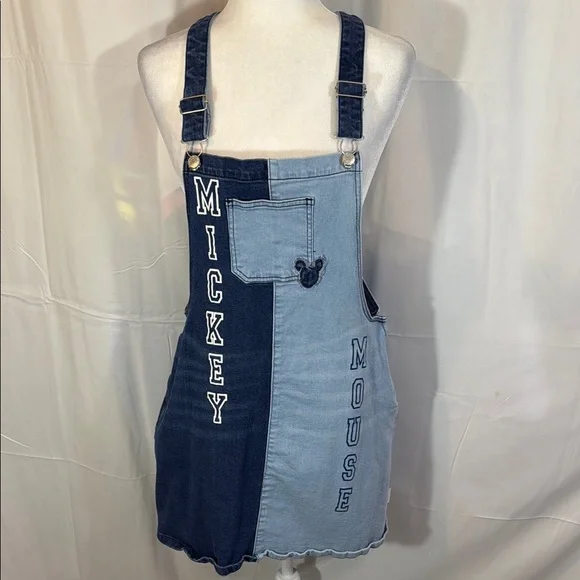 Her Universe | Dresses | Mickey Mouse Denim Overall Dress Size Medium |  Poshmark